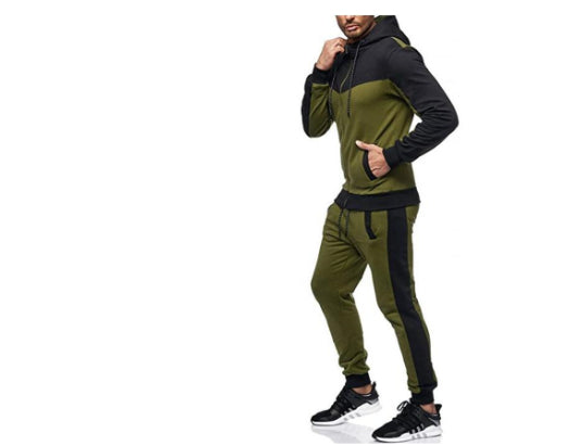 Tracksuit set in navy blue worn full length