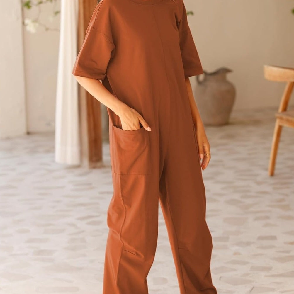 Easton V-Neck Pocket Jumpsuit, view 2