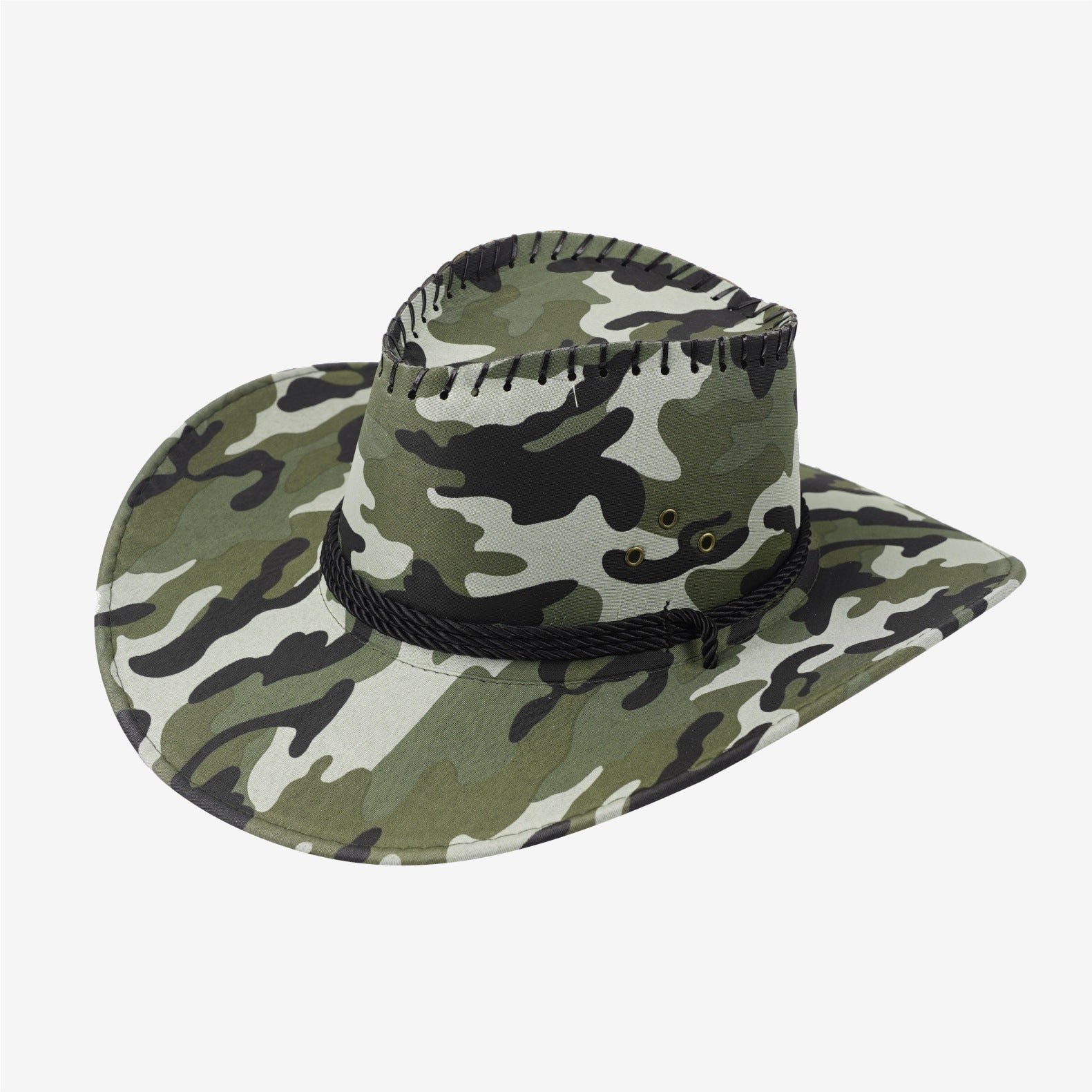 Wide-Brim Western Felt Hat — back view