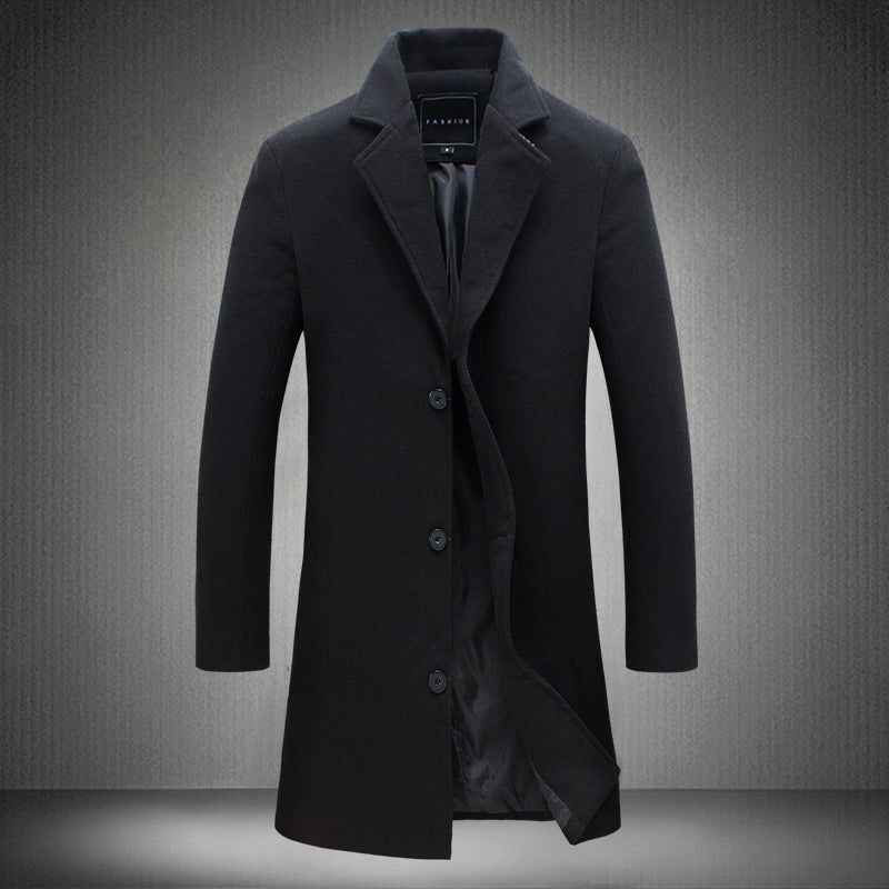 Men's Business Coat, Solid Color Lapel Collar — side view — Undefyning Lynes (6 of 10)