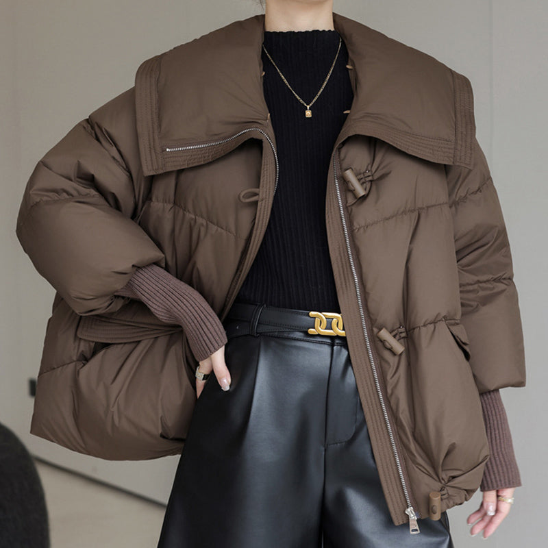 Frostbloom Fur-Collar Coat - fur collar detail