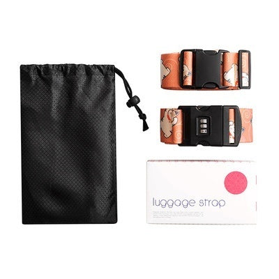 Combination Lock Luggage Strap, print style 4