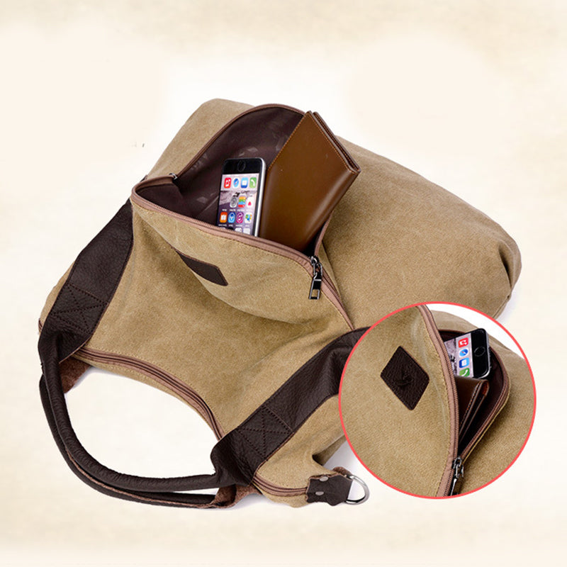 Wanderlust Canvas Crossbody in lake blue