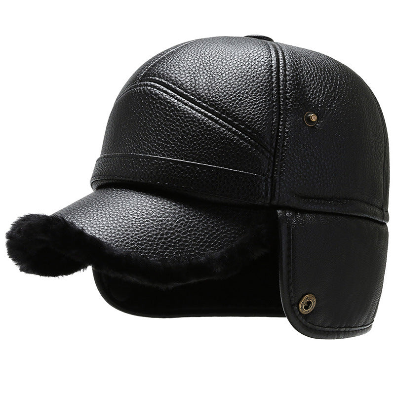 Faux Leather Dome Cap - styled look