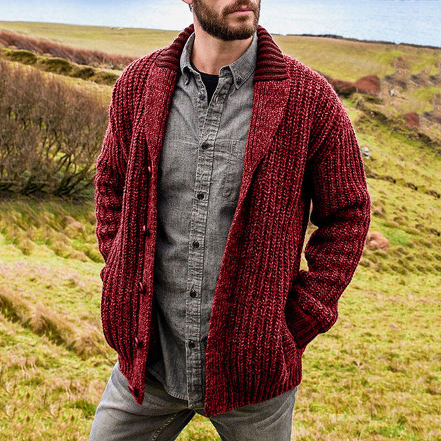 Men's Casual Knit Cardigan Sweater