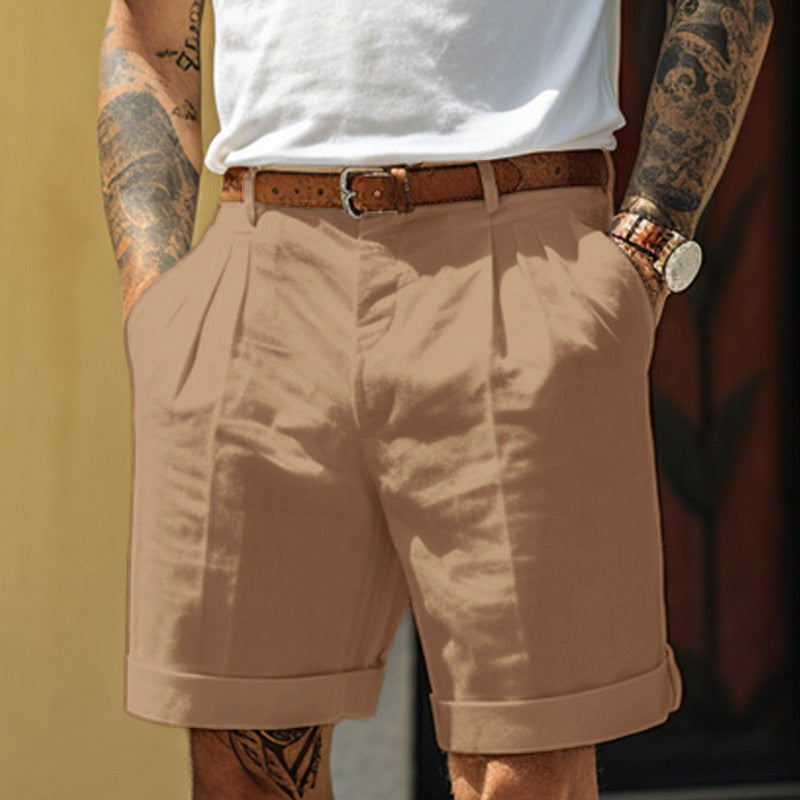 Linen Chino Short worn, styled view — Undefyning Lynes (4 of 10)