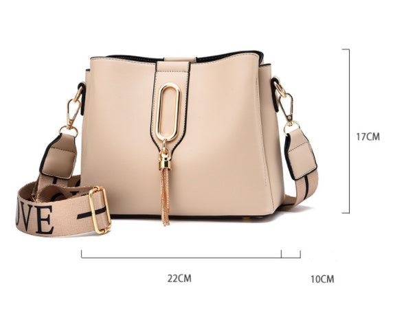 Women's Small Shoulder Messenger Bag — worn view — Undefyning Lynes (4 of 6)
