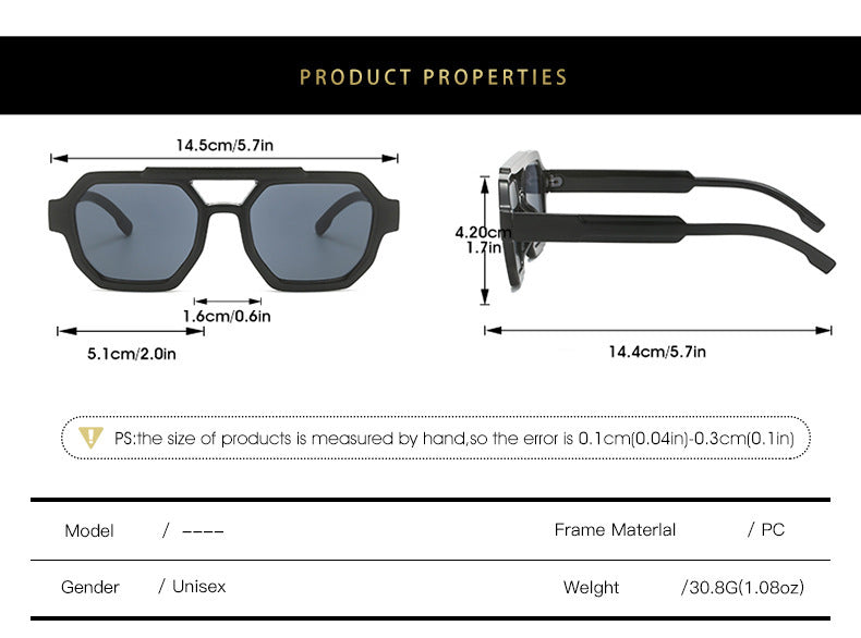 Double-Beam Pilot Sunglasses in tortoiseshell