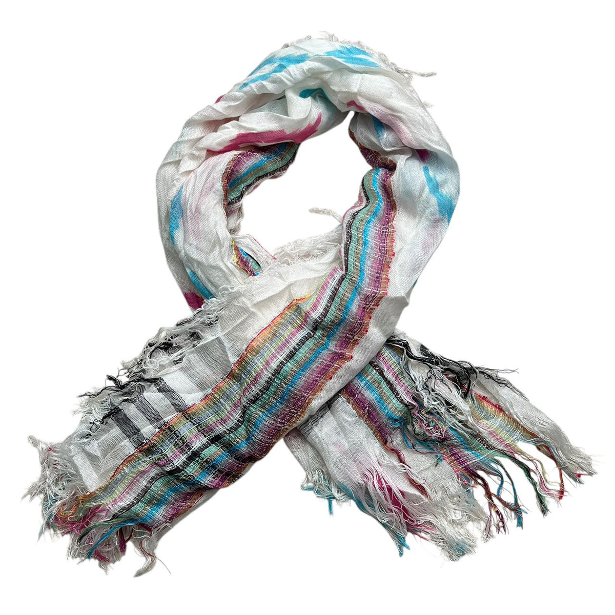 Prism Striped Fringe Scarf, view 3