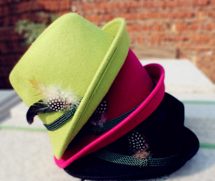 Oktoberfest Bow Top Hat - worn on model