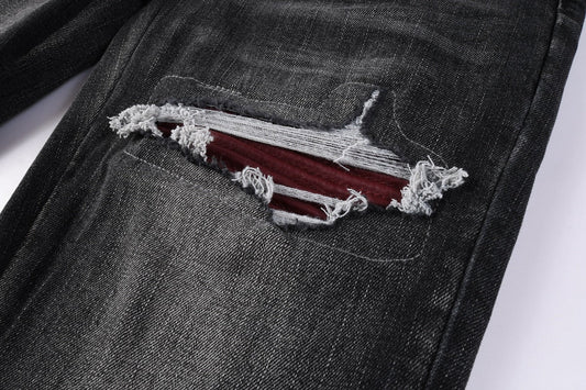 Undefyning Lynes Men's Distressed Ripped Denim Jeans - Raw Street Edge Undefyning Lynes