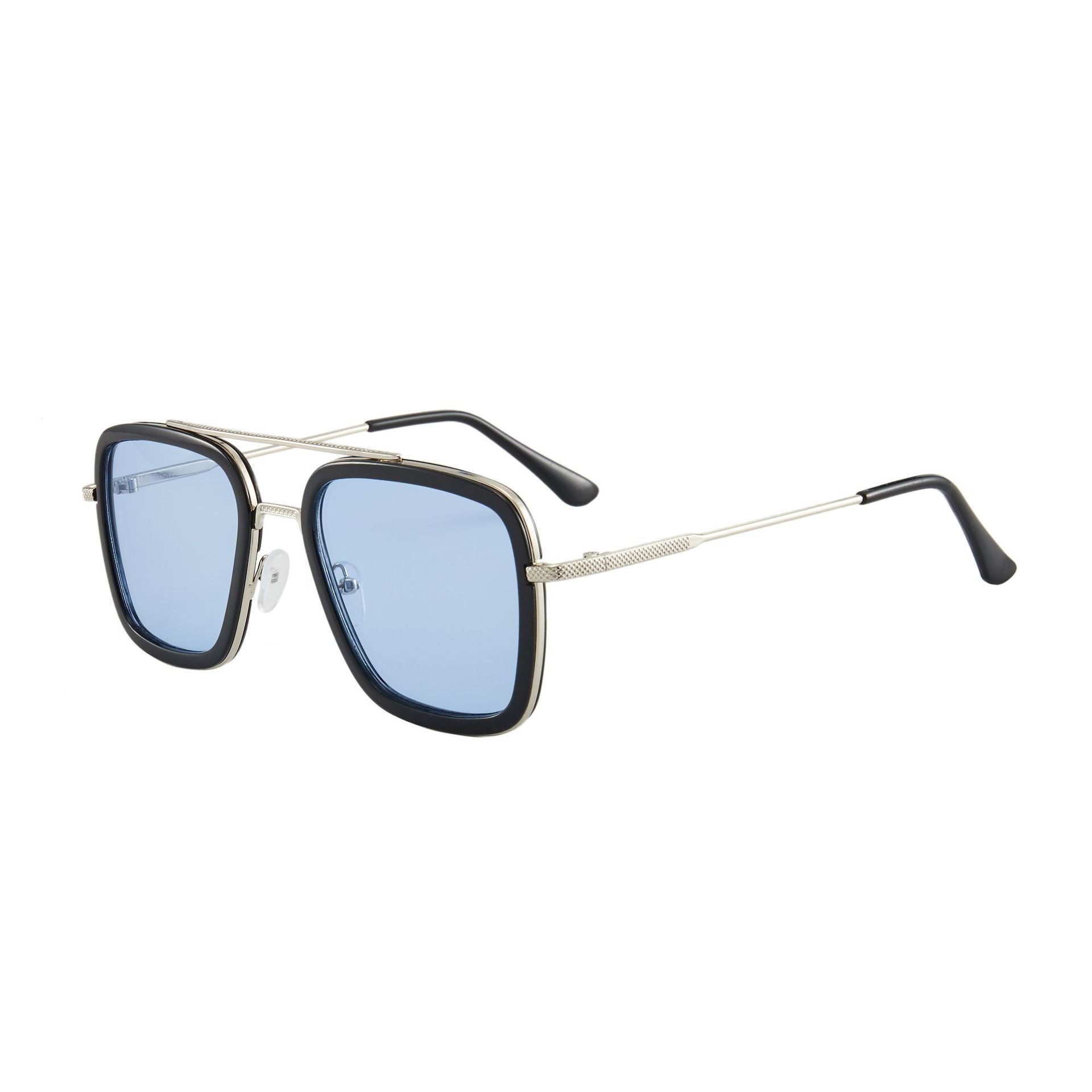 Two-Tone Square Sunglasses - worn on model