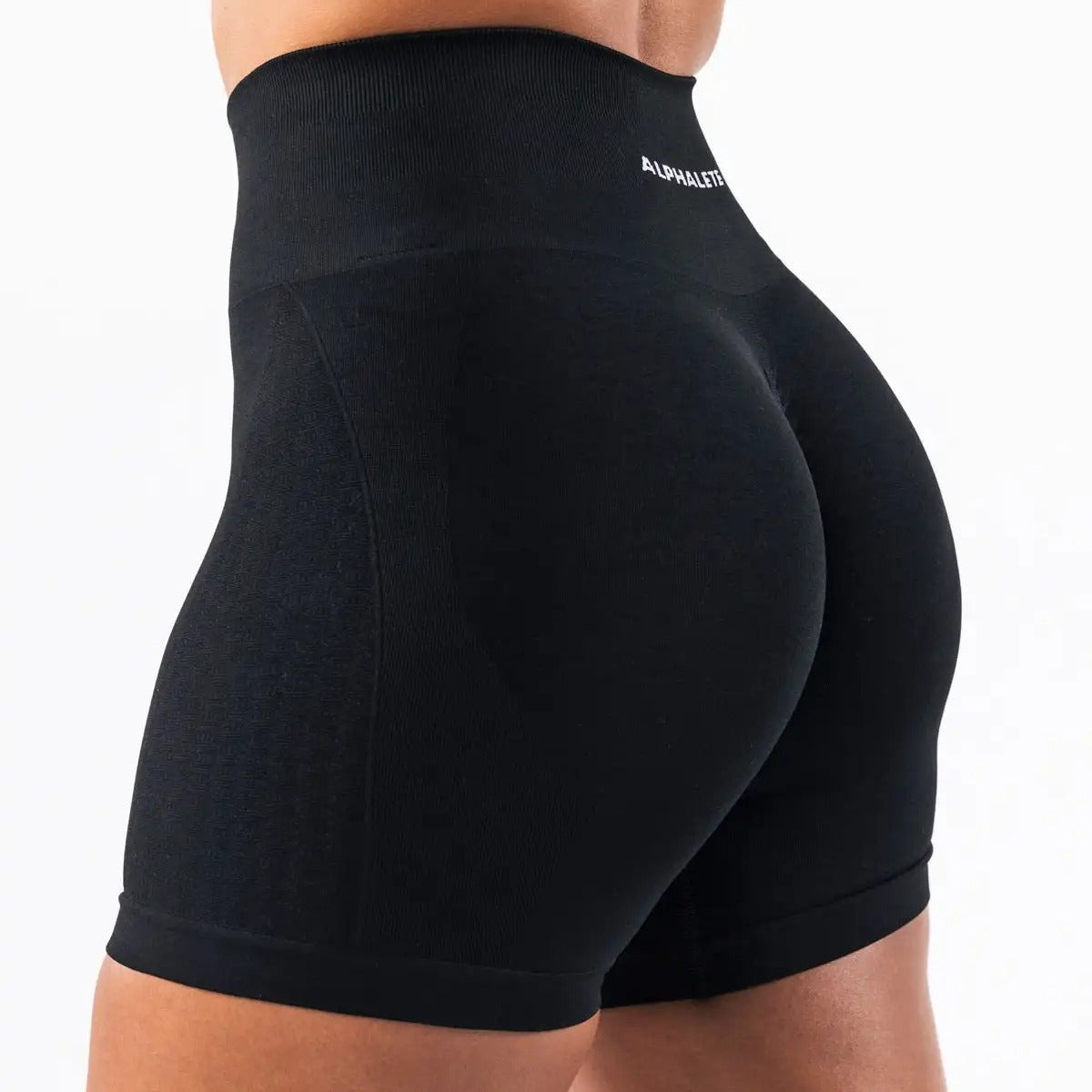 Undefyning Lynes women's fitness leggings and running shorts, stretchy activewear for gym workouts and running, black color.