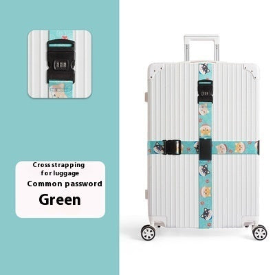 Combination Lock Luggage Strap - print style options