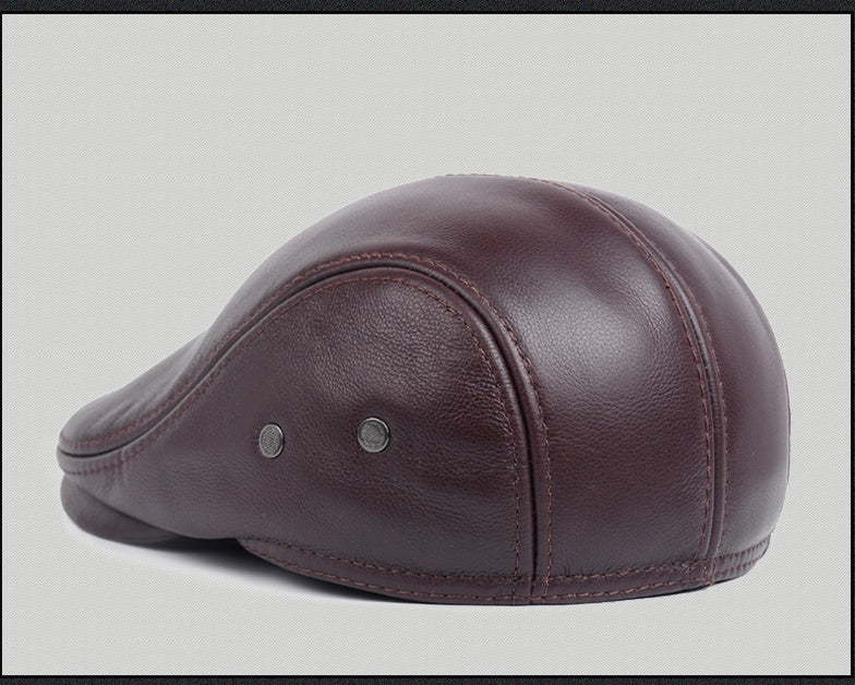 Full-Grain Leather Ball Cap - back view