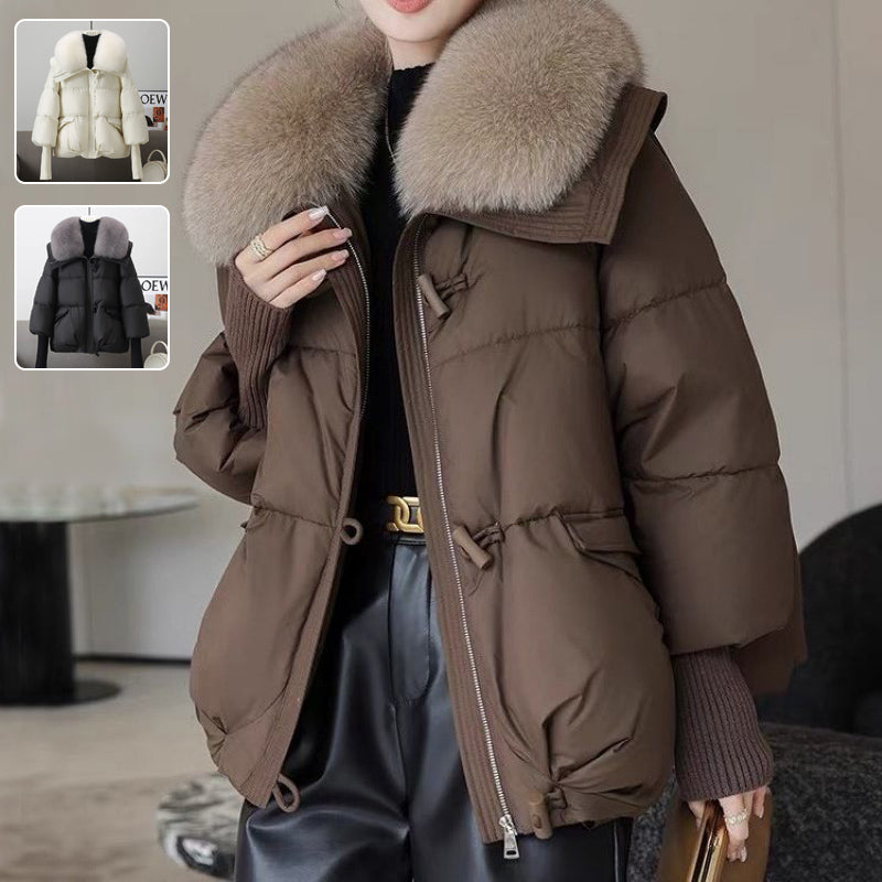 Frostbloom Fur-Collar Coat - front view