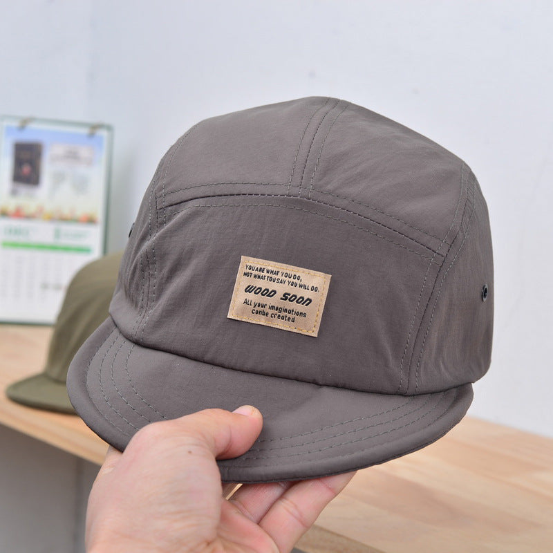 Short-Brim Duck-Tongue Cap - side view