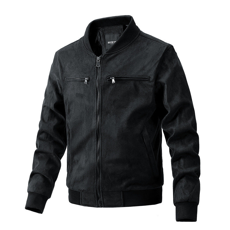 Men's Suede Jacket, Stand Collar Double Zip — colorway options — Undefyning Lynes (9 of 10)