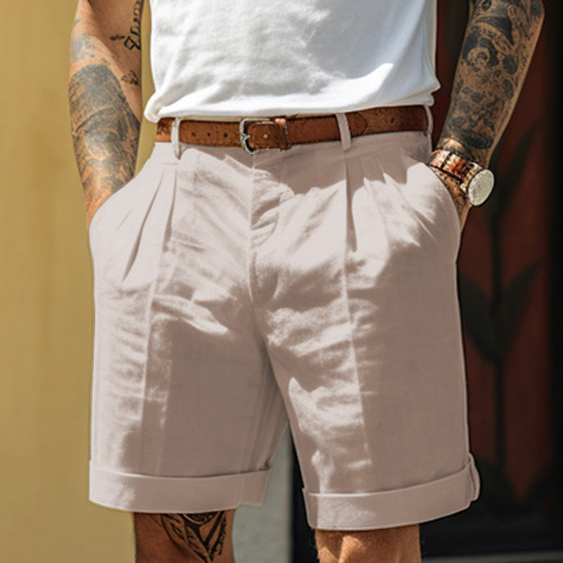 Linen Chino Short — waistband detail — Undefyning Lynes (7 of 10)