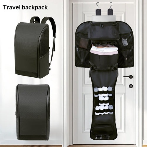 Business Travel Leather Backpack - front view