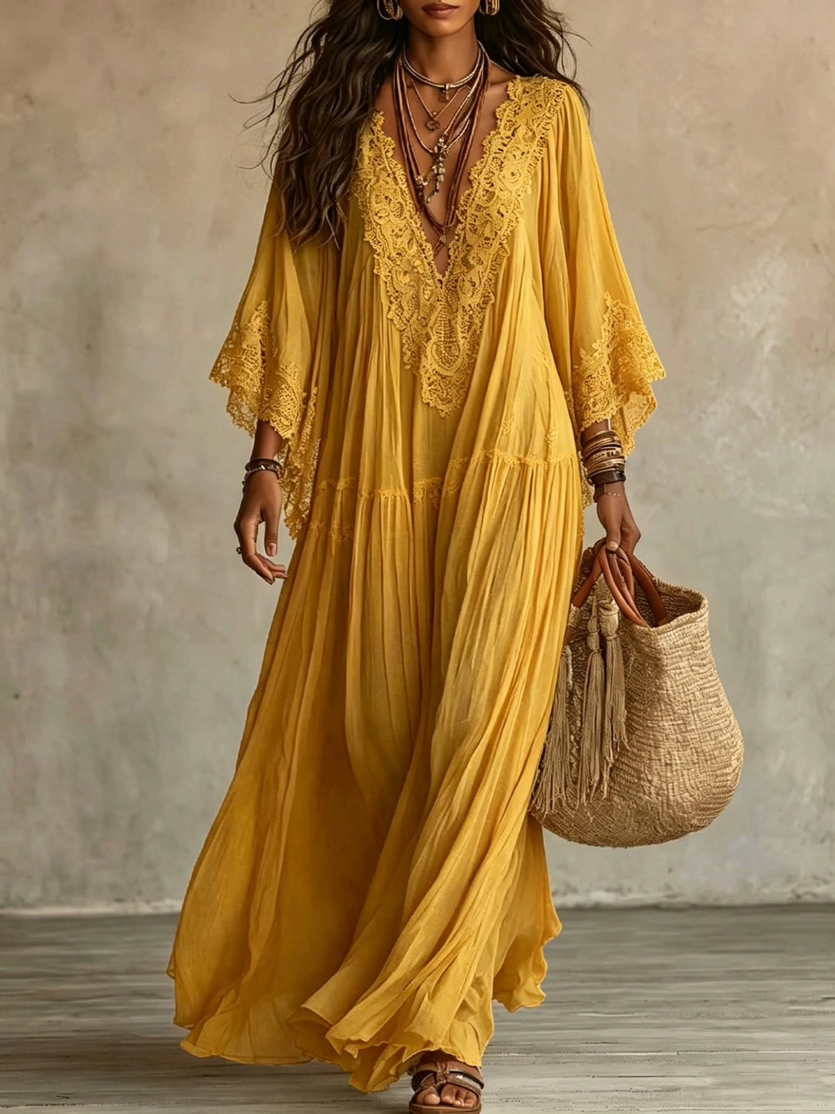 Marbella Flowy Maxi Dress - view 7