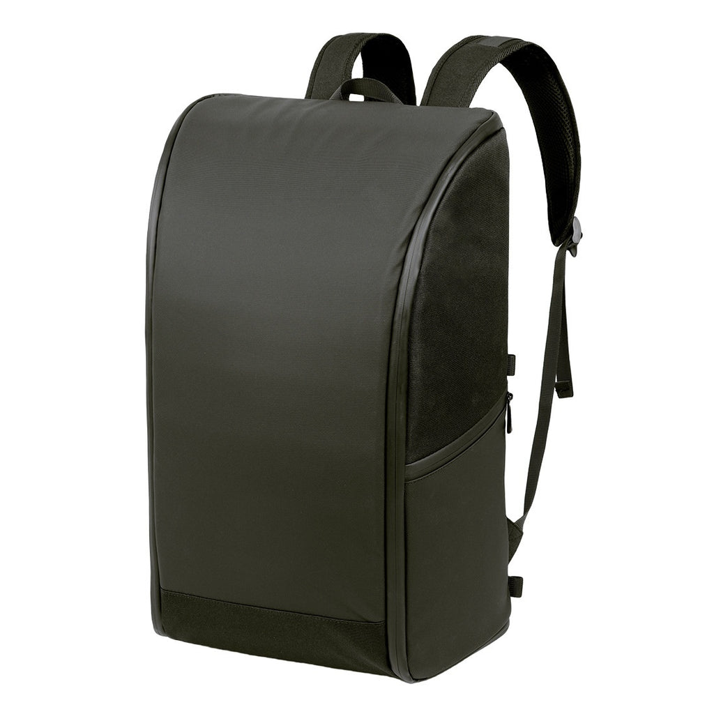 Business Travel Leather Backpack - leather texture detail