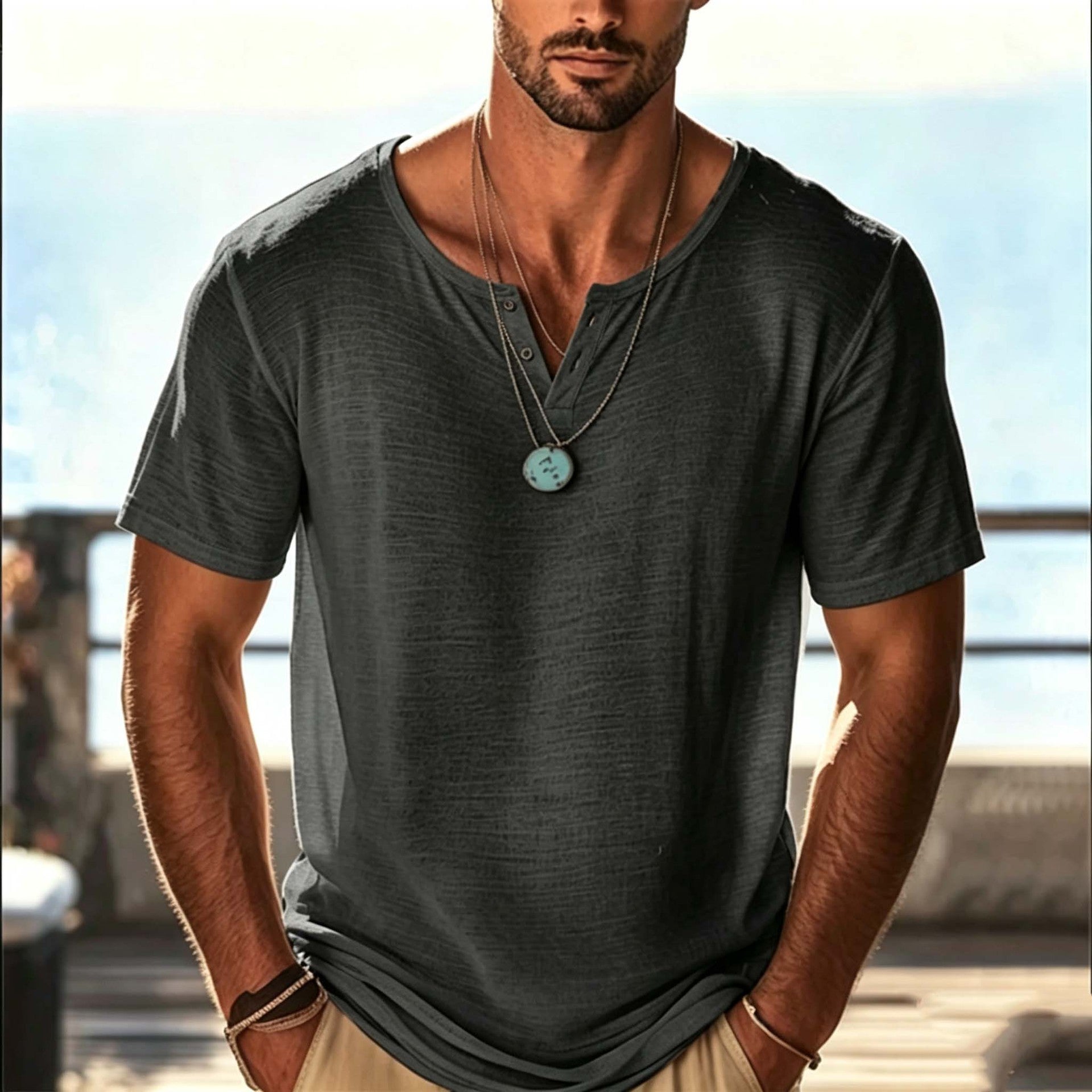 Solid Color Summer Tee in purple