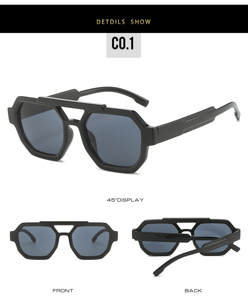 Double-Beam Pilot Sunglasses - side view