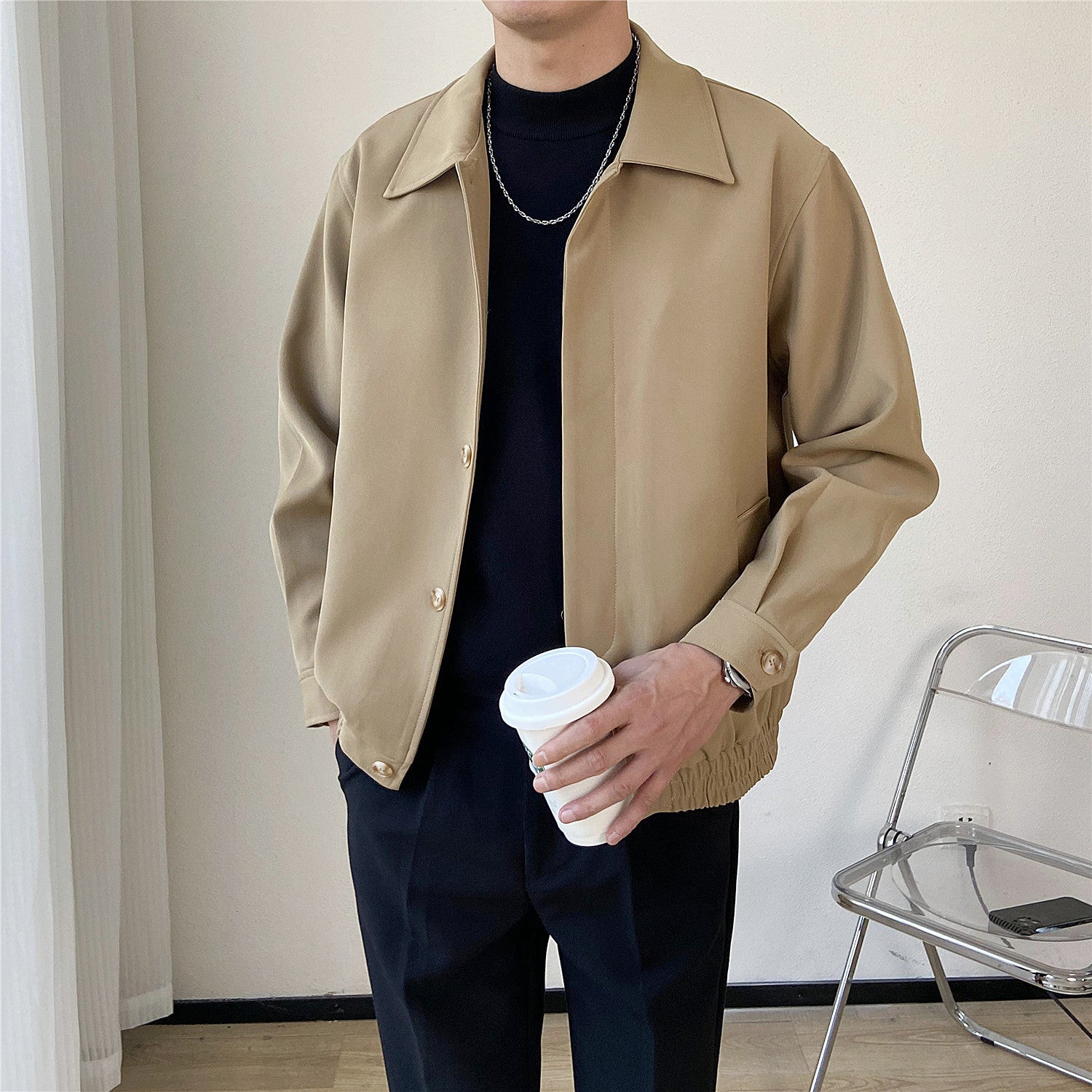 Drift Cropped Jacket - fabric and lining detail