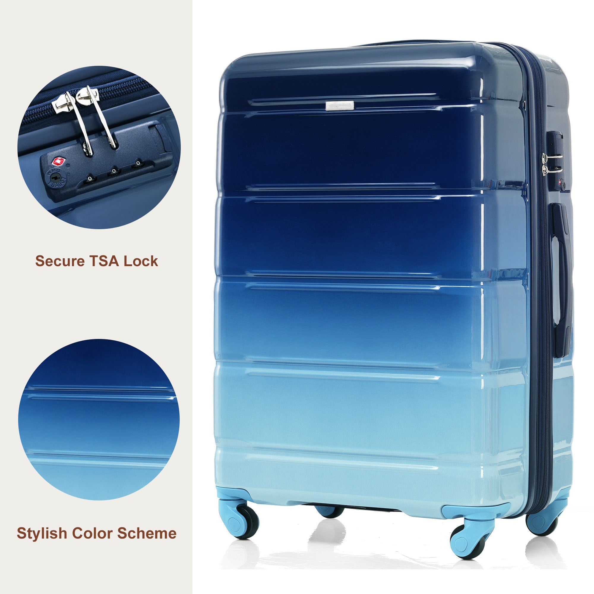 Transit 3-Piece Checked Luggage Set, navy — Undefyning Lynes (5 of 6)