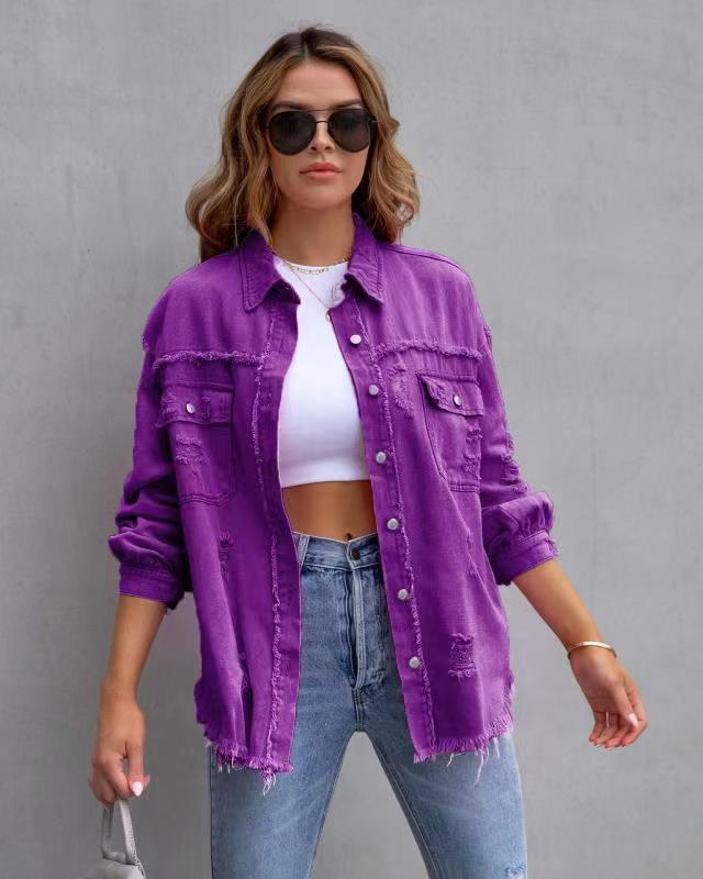 Rustic Ripped Shirt Jacket, view 12
