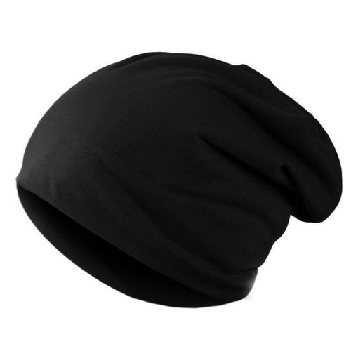 Cotton Rolled-Brim Beanie - side profile