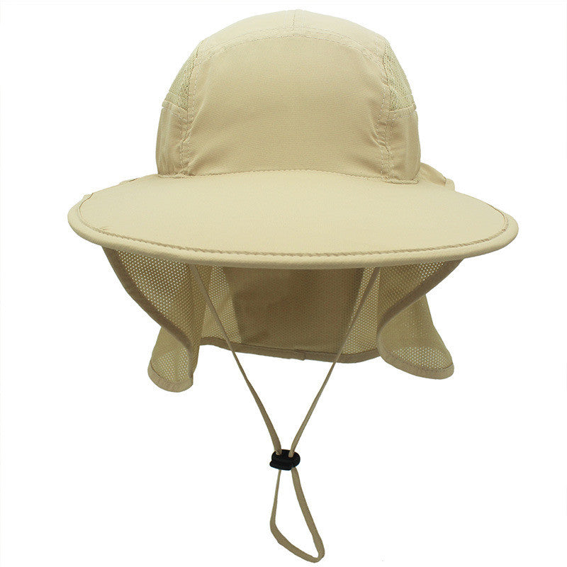 Foldable Fishing Hat with Neck Cape - front view