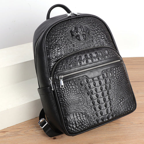 Cowhide Travel Backpack — front view — Undefyning Lynes (1 of 6)