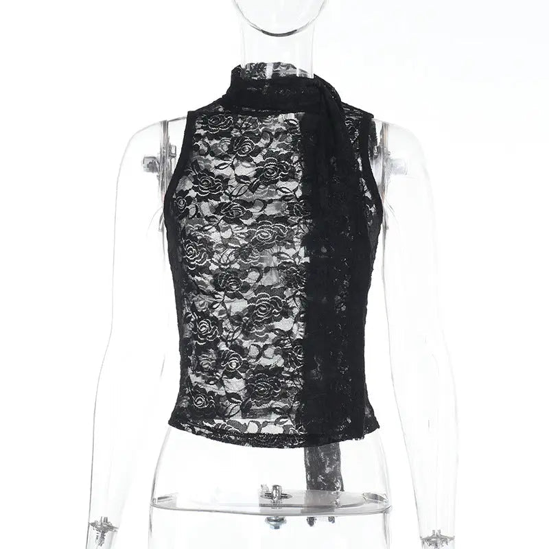 Allure Lace-Up Slim Fit Blouse - Effortless Chic for Your Next Night Out - Undefyning Lynes
