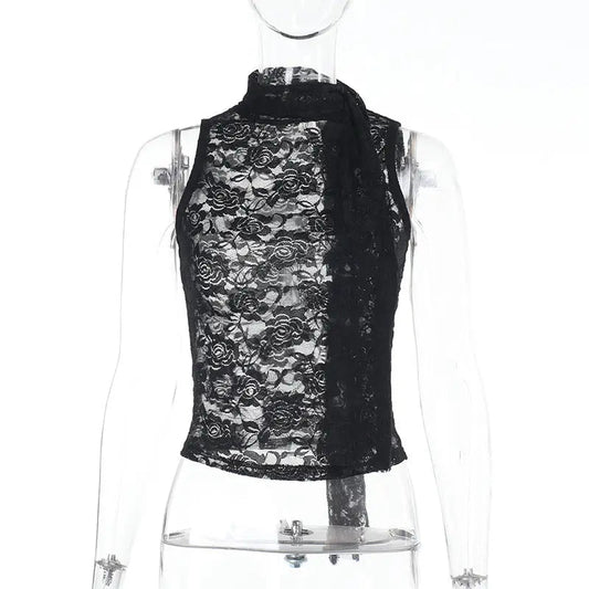 Allure Lace-Up Slim Fit Blouse - Effortless Chic for Your Next Night Out - Undefyning Lynes