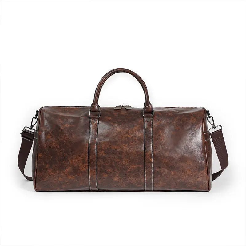 Apex Leather Weekender: Large-Capacity Gym & Travel Tote - Undefyning Lynes