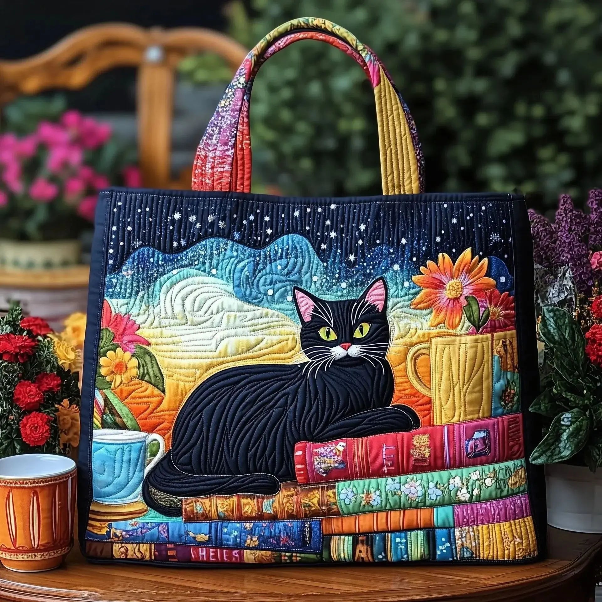 Artistic Quilted Tote: Your Stylish, Eco-Conscious Everyday Essential - Undefyning Lynes