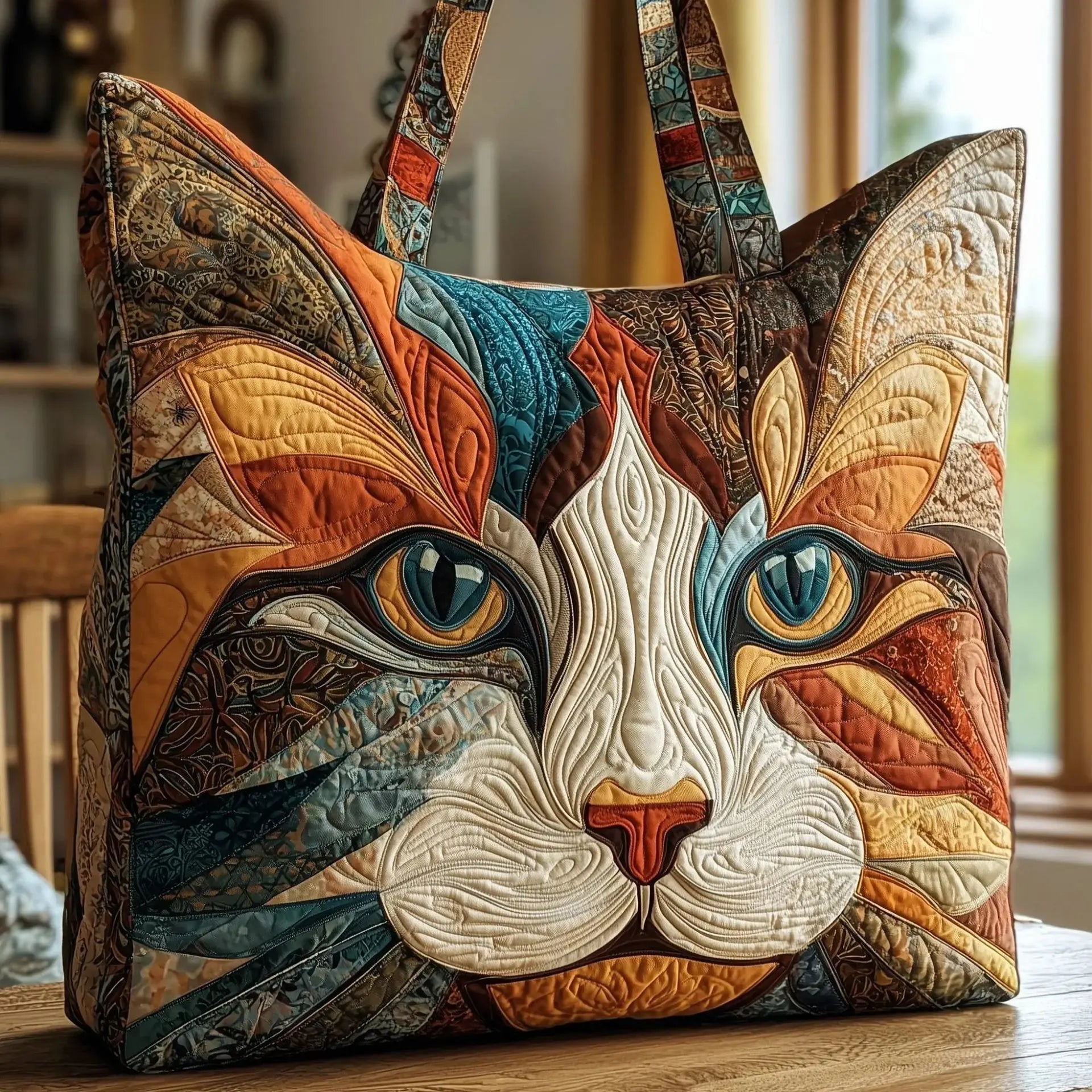 Artistic Quilted Tote: Your Stylish, Eco-Conscious Everyday Essential - Undefyning Lynes