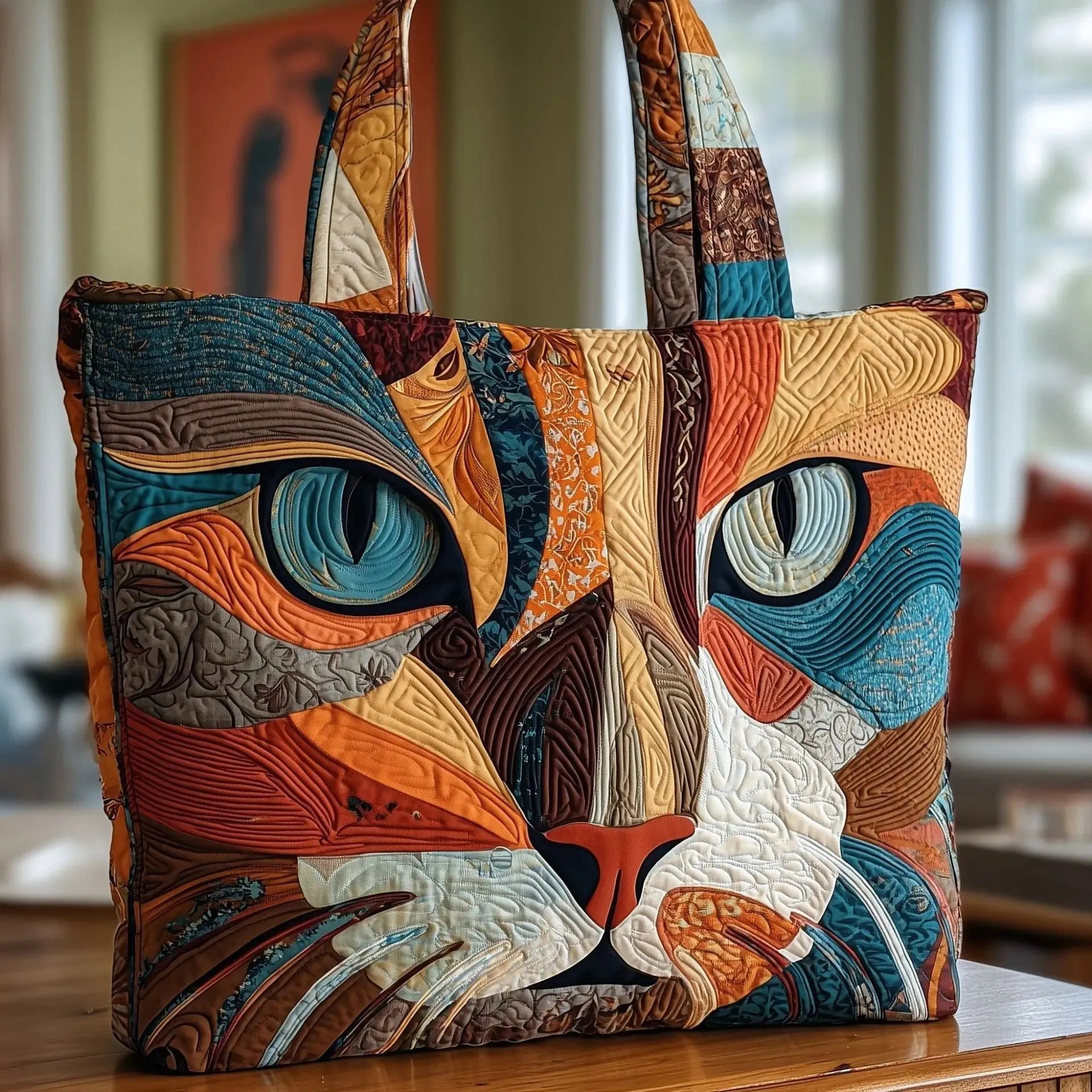 Artistic Quilted Tote: Your Stylish, Eco-Conscious Everyday Essential - Undefyning Lynes
