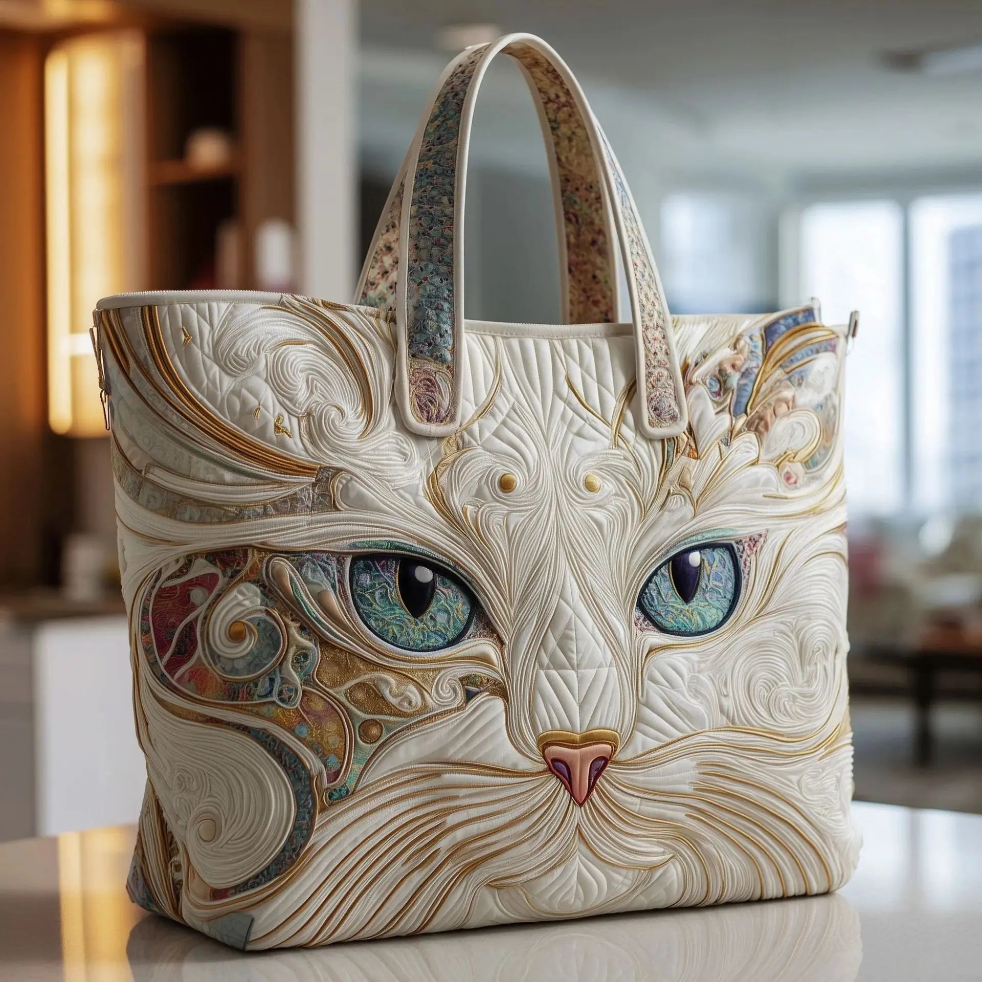 Artistic Quilted Tote: Your Stylish, Eco-Conscious Everyday Essential - Undefyning Lynes