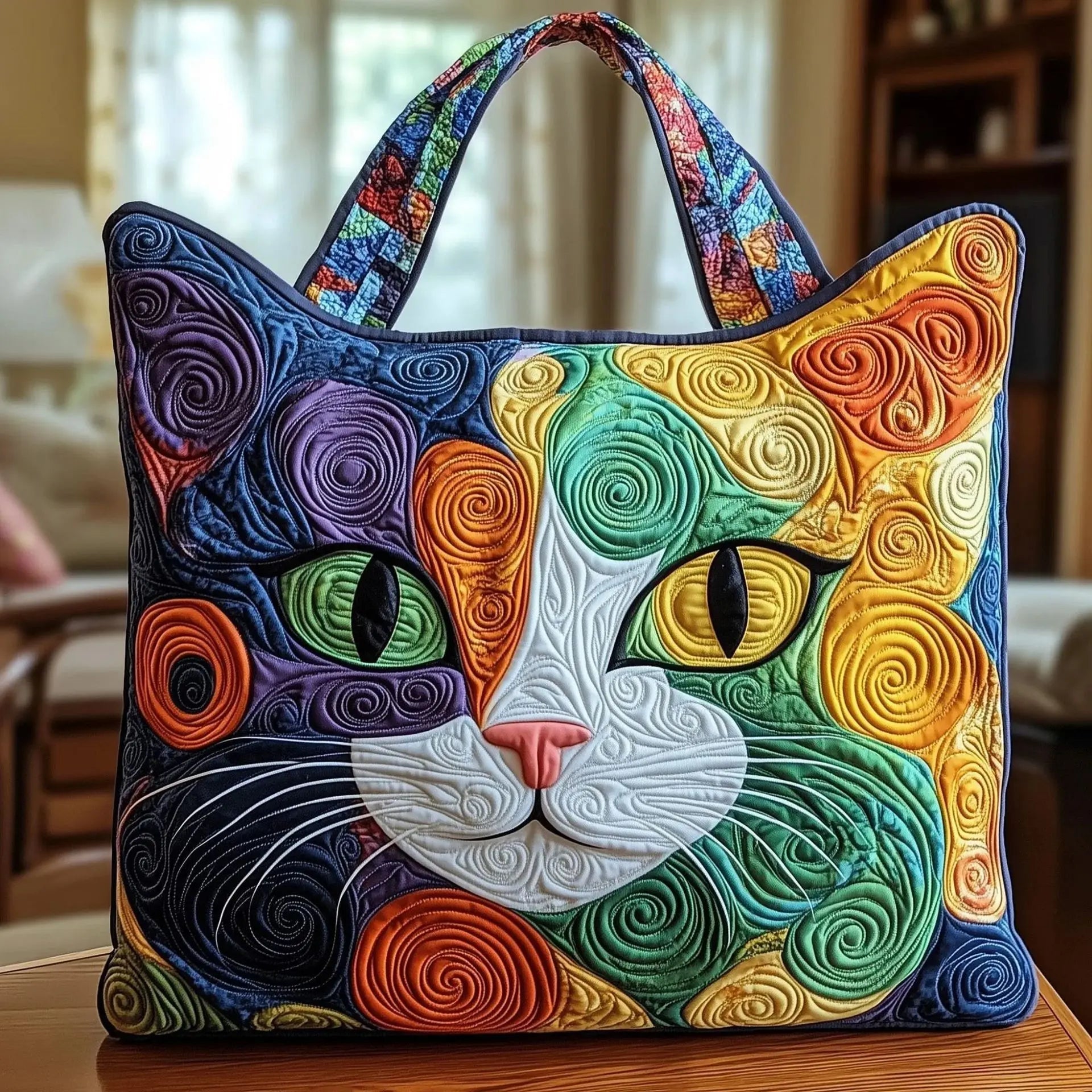 Artistic Quilted Tote: Your Stylish, Eco-Conscious Everyday Essential - Undefyning Lynes