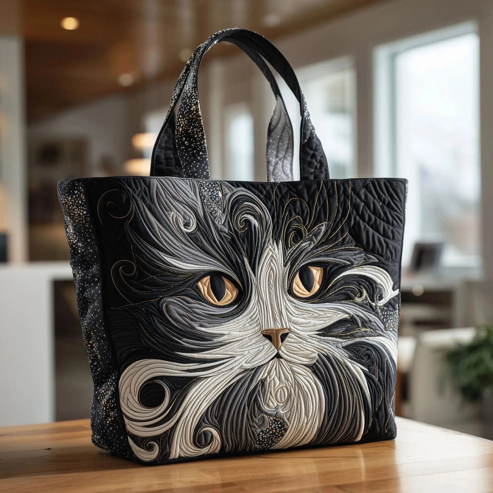 Artistic Quilted Tote: Your Stylish, Eco-Conscious Everyday Essential - Undefyning Lynes