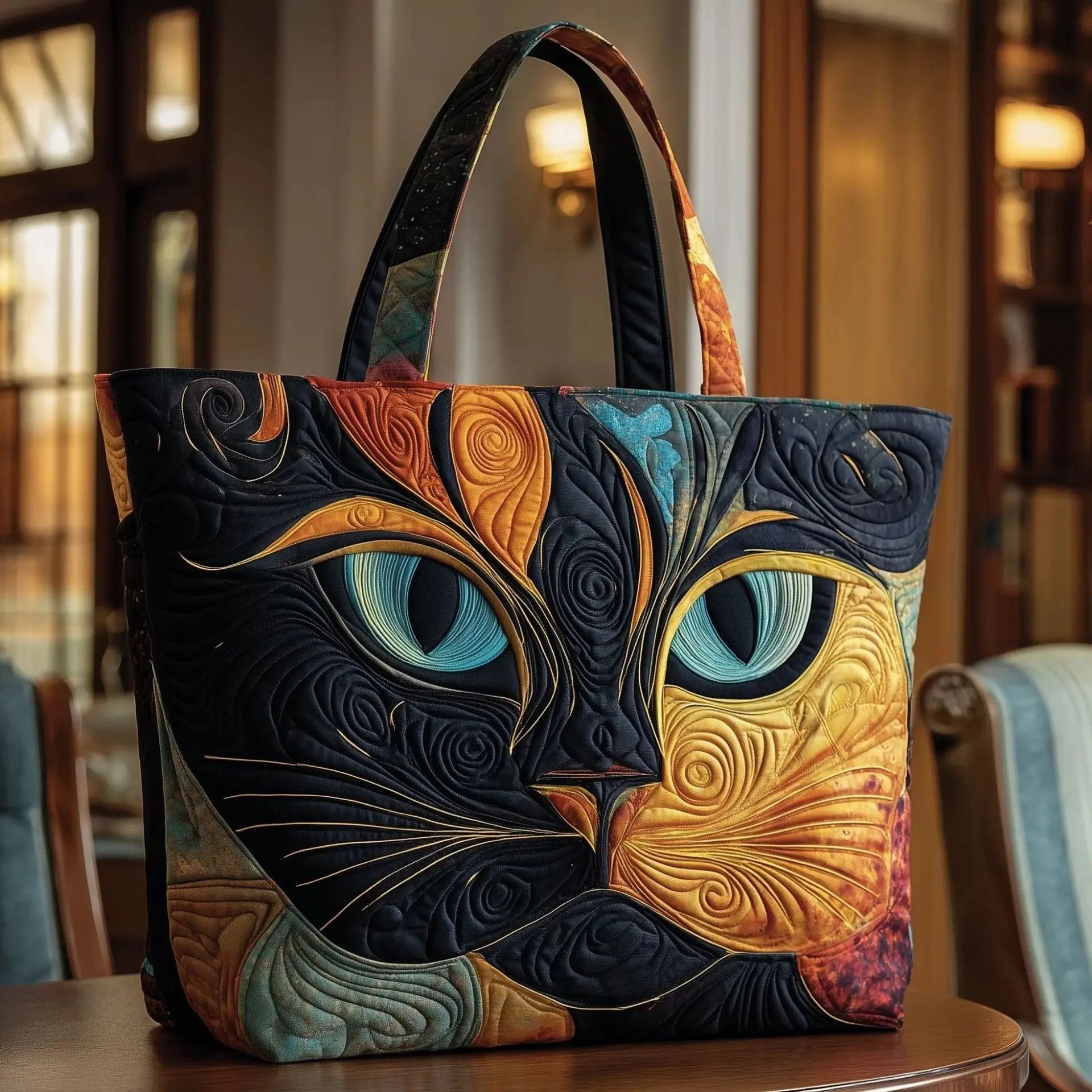 Artistic Quilted Tote: Your Stylish, Eco-Conscious Everyday Essential - Undefyning Lynes
