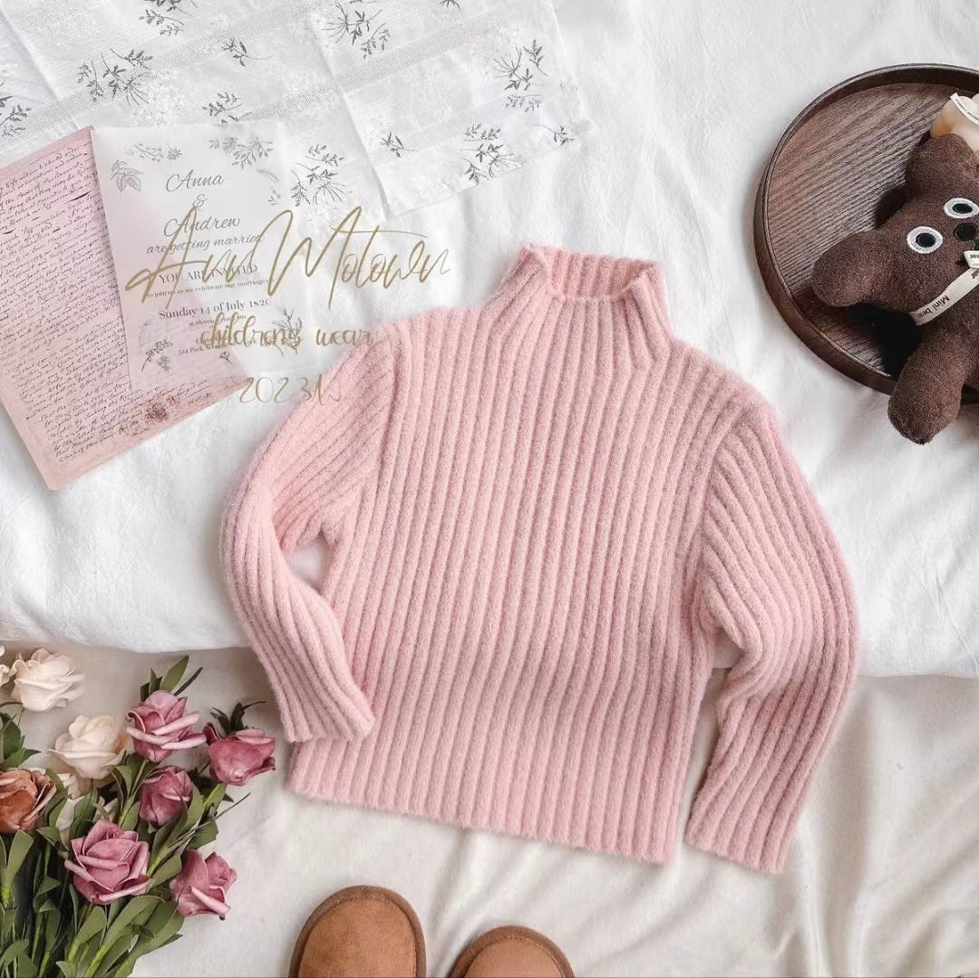 Kids' Cozy Knit Hooded Cardigan by Undefyning Lynes, soft and stylish, featuring a hood and front pockets, perfect for everyday wear.