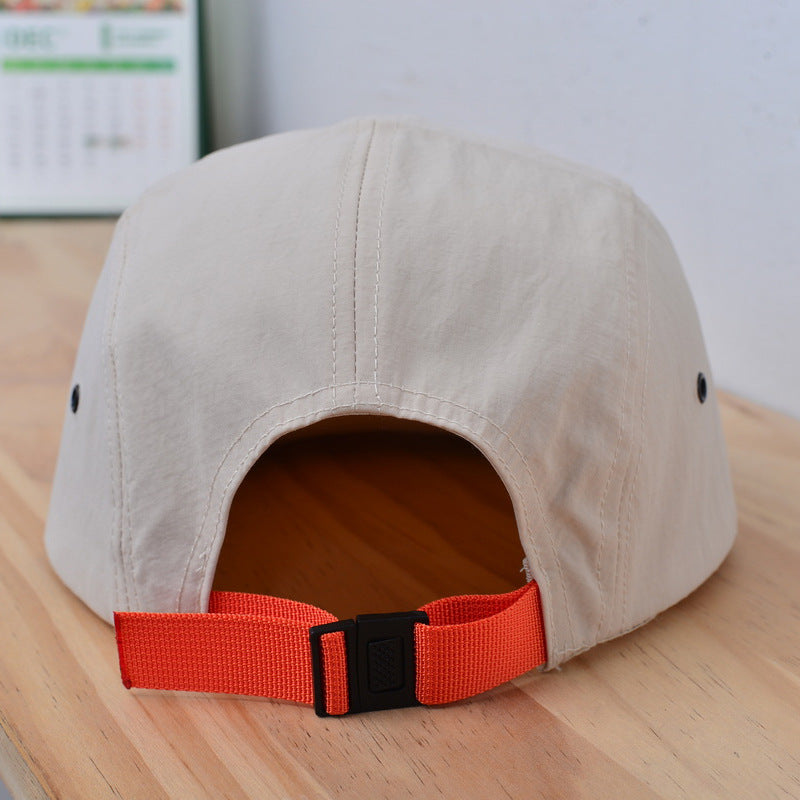Short-Brim Duck-Tongue Cap in coffee