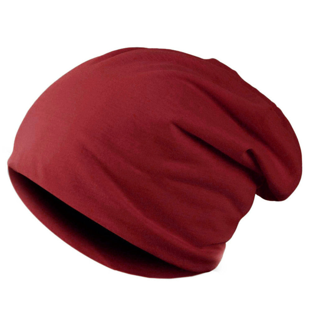 Cotton Rolled-Brim Beanie - worn on model