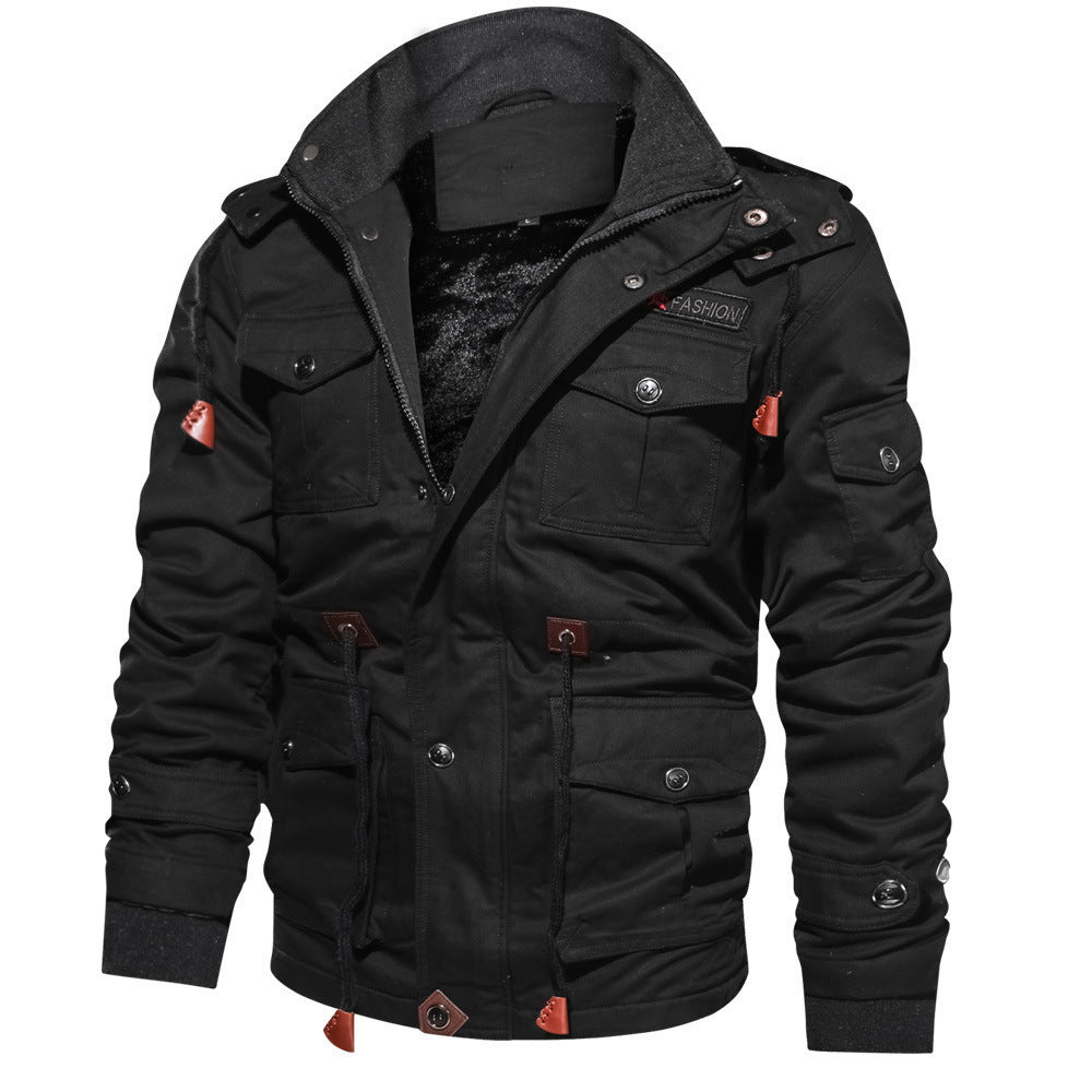 Zip-Up Winter Coat with Detachable Hood — hood detail