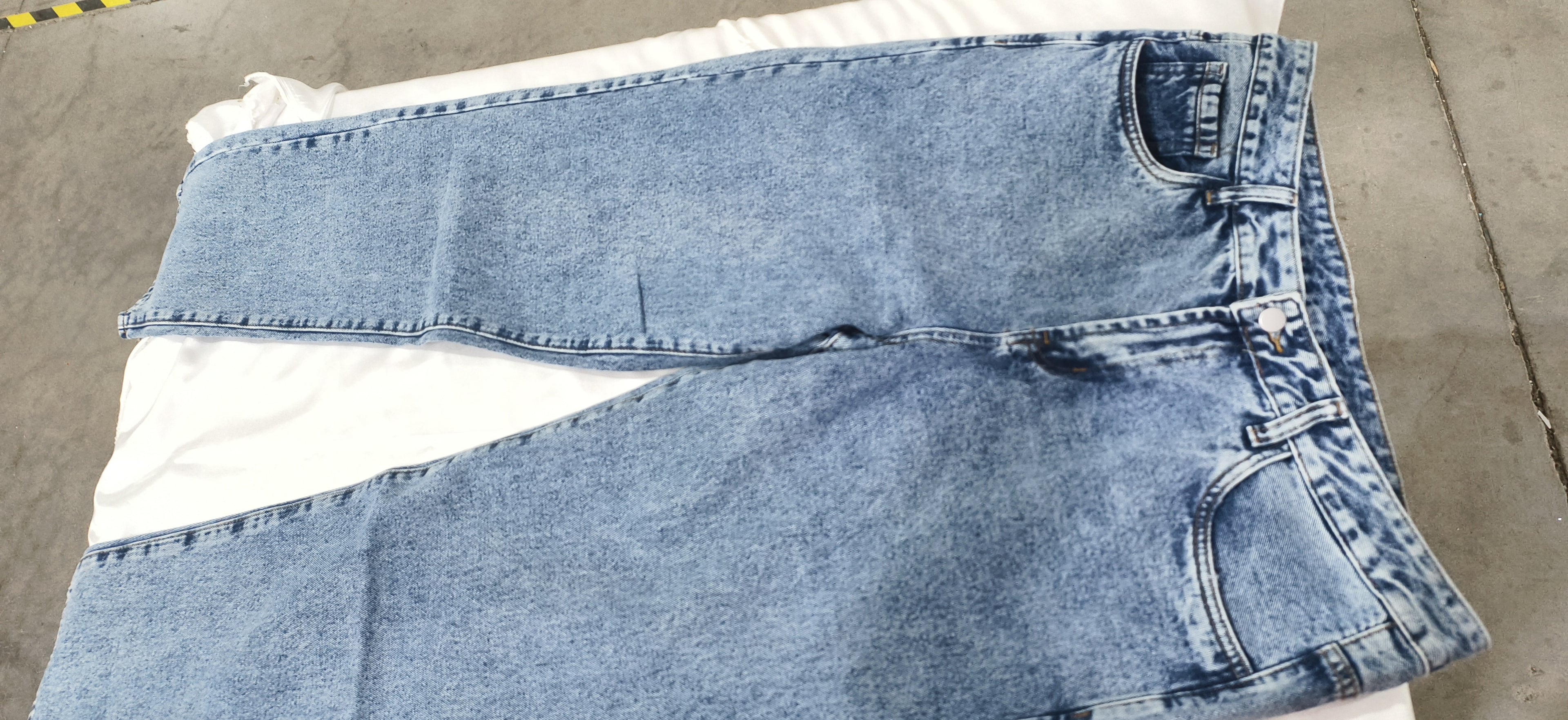 Current Tapered Jeans - styled on model, front