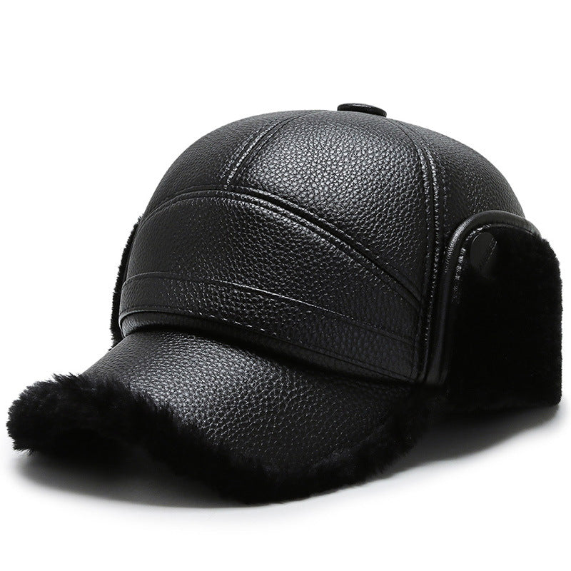 Faux Leather Dome Cap - back view